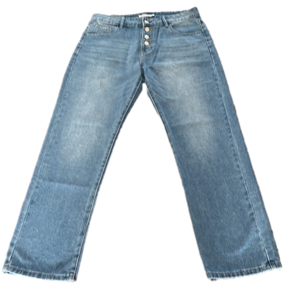 Miss Look Button Fly Jeans
